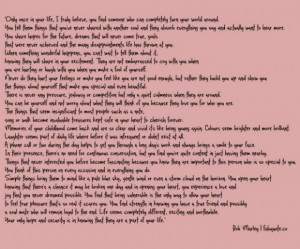 Bob marley when youre in love quote