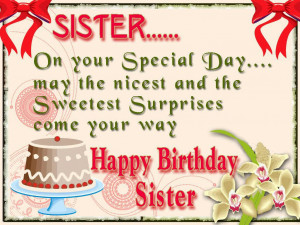 Happy Birthday Wishes for Sister Printable