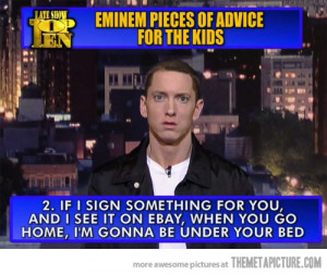 Funny photos funny Eminem quote autographs ebay