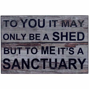 Transomnia Shed Santuary Sign