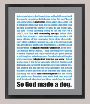 So God Made a Dog Quote Paul Harvey Parody 11 by CadburysKeepsakes, $ ...