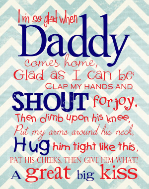 So Glad When Daddy Comes Home - Father's Day Freebie