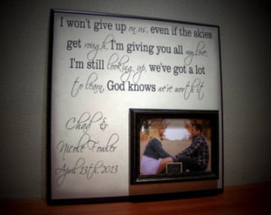 Song Lyrics Personalized Picture Fr ame, FIRST DANCE, Anniversary ...