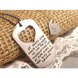 Hand Stamped Winnie the Pooh Quote His and Her Dog Tag Set-Military ...