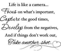 ... camera, focus on what's important...