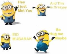 ... minions 500x405 Eid Mubarak Quotes 2014 Greetings Wishes Blessings