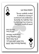 Ace of Clubs Party Theme Invitations