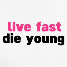 White black live fast die young Long sleeve shirts