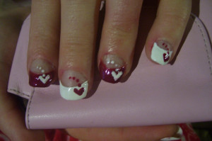 Dotted Hearts For Valentines Day Nails. Quotes On Valentine Day Nail ...