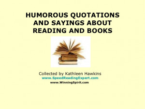 Humorous quotations and sayings about reading and books