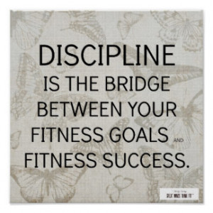 Discipline Quote for Fitness Success Poster
