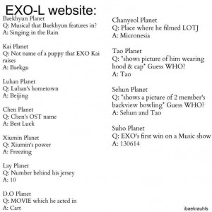 EXO-L Website Answers