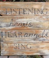 Distressed Wood Plank Sign with Quote