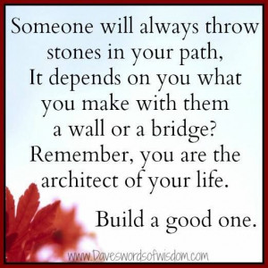 Throwing stones!