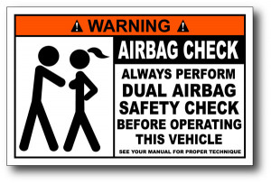 Details about Airbag Check funny Warning Sticker Decal Wrangler CJ YJ