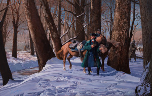 Washington at the Point, 1753 A Painting of the French & Indian War by ...