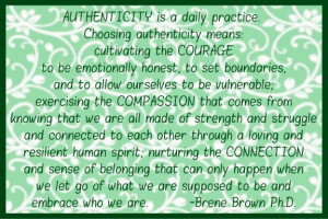 Brene Brown quote - Authenticity