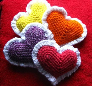 ... Crochet, Heart Crochet, Crochet Hearts, Heart Projects, Red Heart
