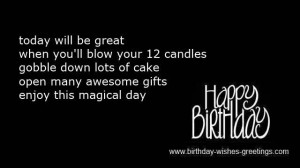 happy 12th birthday messages for friends -