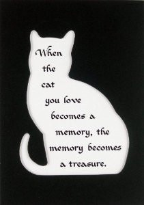 Cat Memory Treasure Memorial Wall Decor Poem Pet Saying Bereavement ...