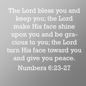 This verse is a nice way to bestow a blessing upon someone as a ...