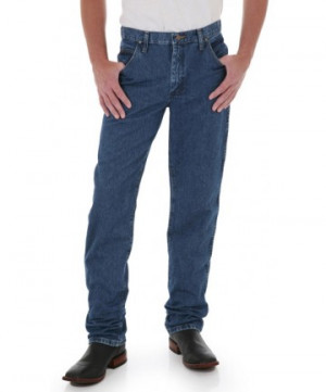 WRANGLER MENS PERFORMANCE COWBOY CUT DARK STONE JEANS