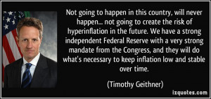 not going to happen in this country, will never happen... not going to ...