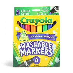 crayola washable crayons large 8 colors box