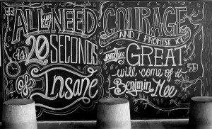 ... Chalkboard Saturday”, where he hand-letters motivational quotes onto