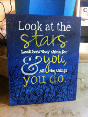 Coldplay Yellow Lyrics Quote Canvas - 16 x 20