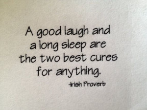 Good Laugh and Sleep Embroidery Quote Matted 10