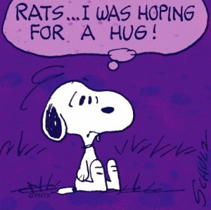 Hug Snoopy cartoon via www.Facebook.com/Snoopy