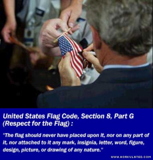Bush Desecrates A Flag
