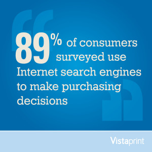 Eighty-nine percent of consumers surveyed use Internet search engines ...