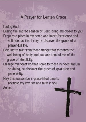 Prayer for Lenten Grace