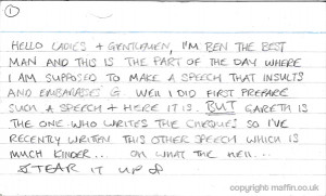 Best Man’s Speech Example Used for Gareth and Kate’s Wedding in ...