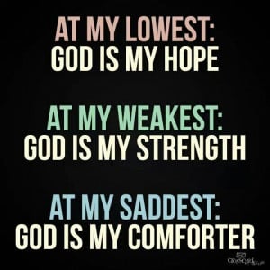 God is my Hope, Strength and Comforter. Catholic. Catholics. Christian ...