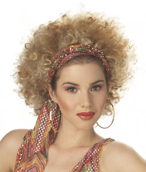 details about ghetto fab 70 s afro disco blk brn blonde costume wig