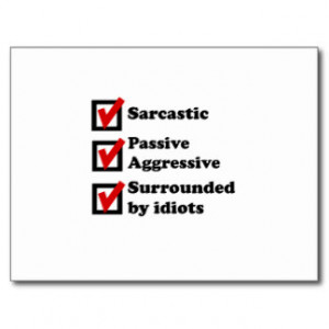 Sarcastic Sayings Postcards