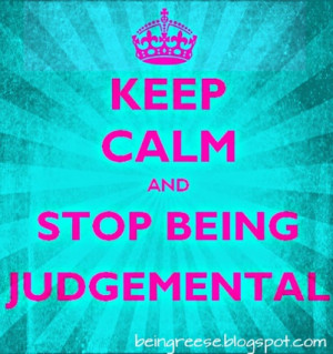 On Being Judgemental