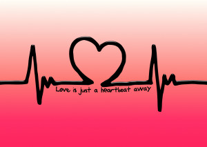 Boomerang Kaart Love Is Just A Heartbeat Away picture