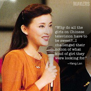 beating out a thousand girls for a job on Chinese television, Yang Lan ...