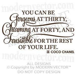 Quotes | Coco Chanel Quote Vinyl Wall Decal Lettering Irresistible ...