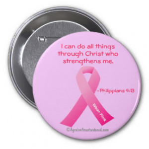 Breast Cancer Pink Ribbon Pinback Buttons