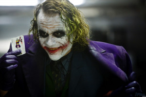 ... Ledger Joker Severed Head Card | Dark Knight Shooting Joker Illuminati