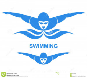 Swimming. Isolated objects on white background. Vector illustration ...