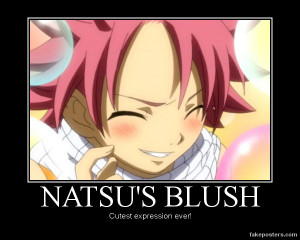 Fairy Tail Natsu cutest blush