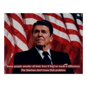 Ronald Reagan Marines Quote Print