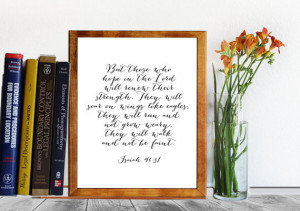 Isaiah 40:31 Scripture Print, Bible Verse Printable, wall art decor ...