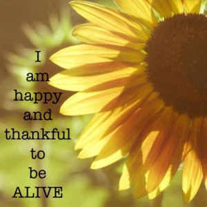 Thankful to be alive quote via Carol's Country Sunshine on Facebook